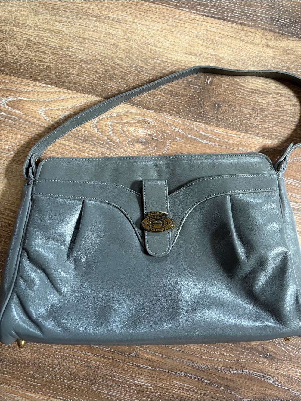 Etienne Aigner Leather Shoulder Bag in Gray